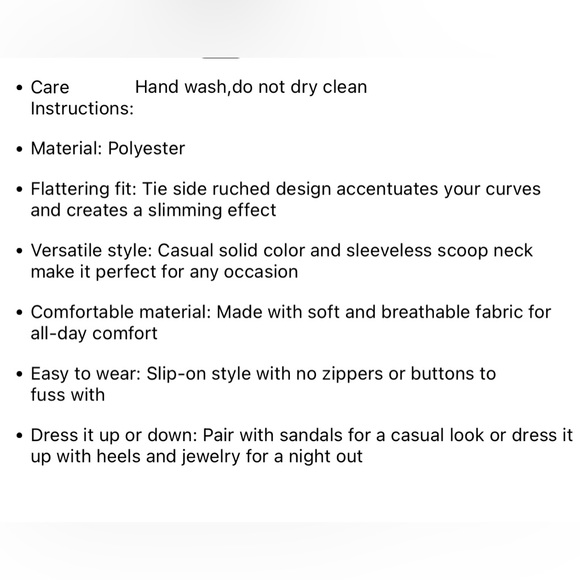 NWT army green sleeveless dress with tied side - Picture 6 of 7